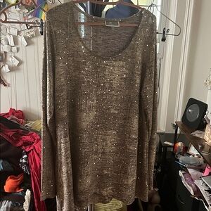 JM Collection Metallic Knit Top